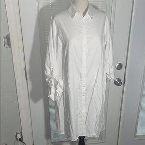 Ashley Stewart White Tunic Top